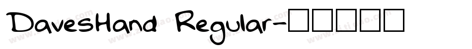 DavesHand Regular字体转换